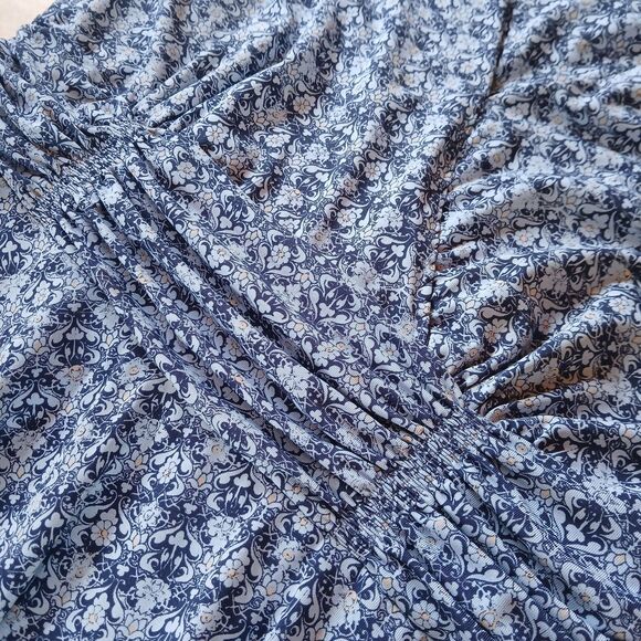 Soft By Avenue Blue Floral Sleeveless Stretch Fit & Flare Midi Dress Size 18/20 - Picture 6 of 11